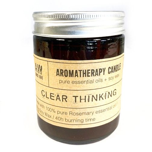 Clear Thinking Aromatherapy Soy Candle - Rosemary Essential Oil