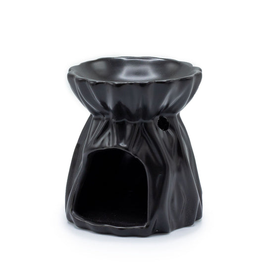 Oil Burner Geometric (Black) - Ceramic Wax & Oil Warmer