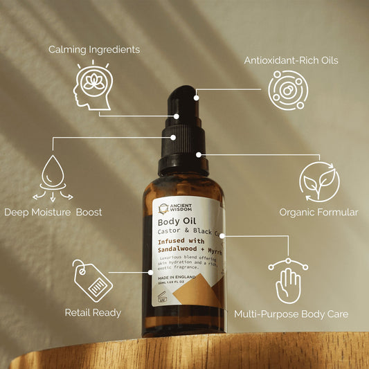 Organic Body Oil - Sandalwood & Myrrh - 50ml