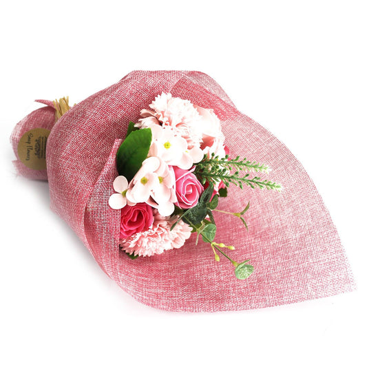 Soap Flowers Standing Bouquet - Pink