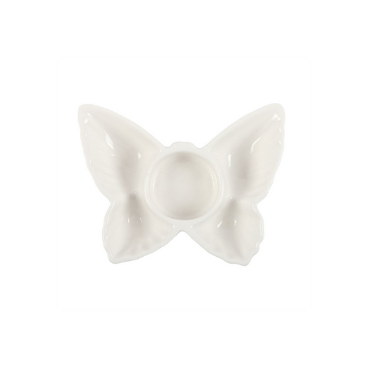 White Butterfly Tealight Candle Holder