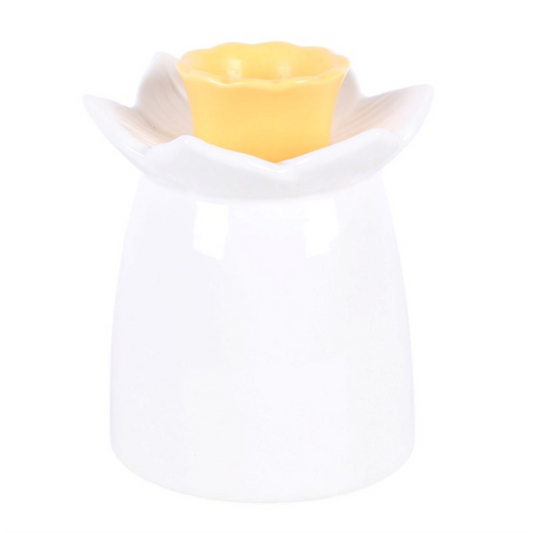 White Daffodil Oil Burner and Wax Warmer