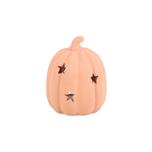 9cm Terracotta Pumpkin Tealight Holder