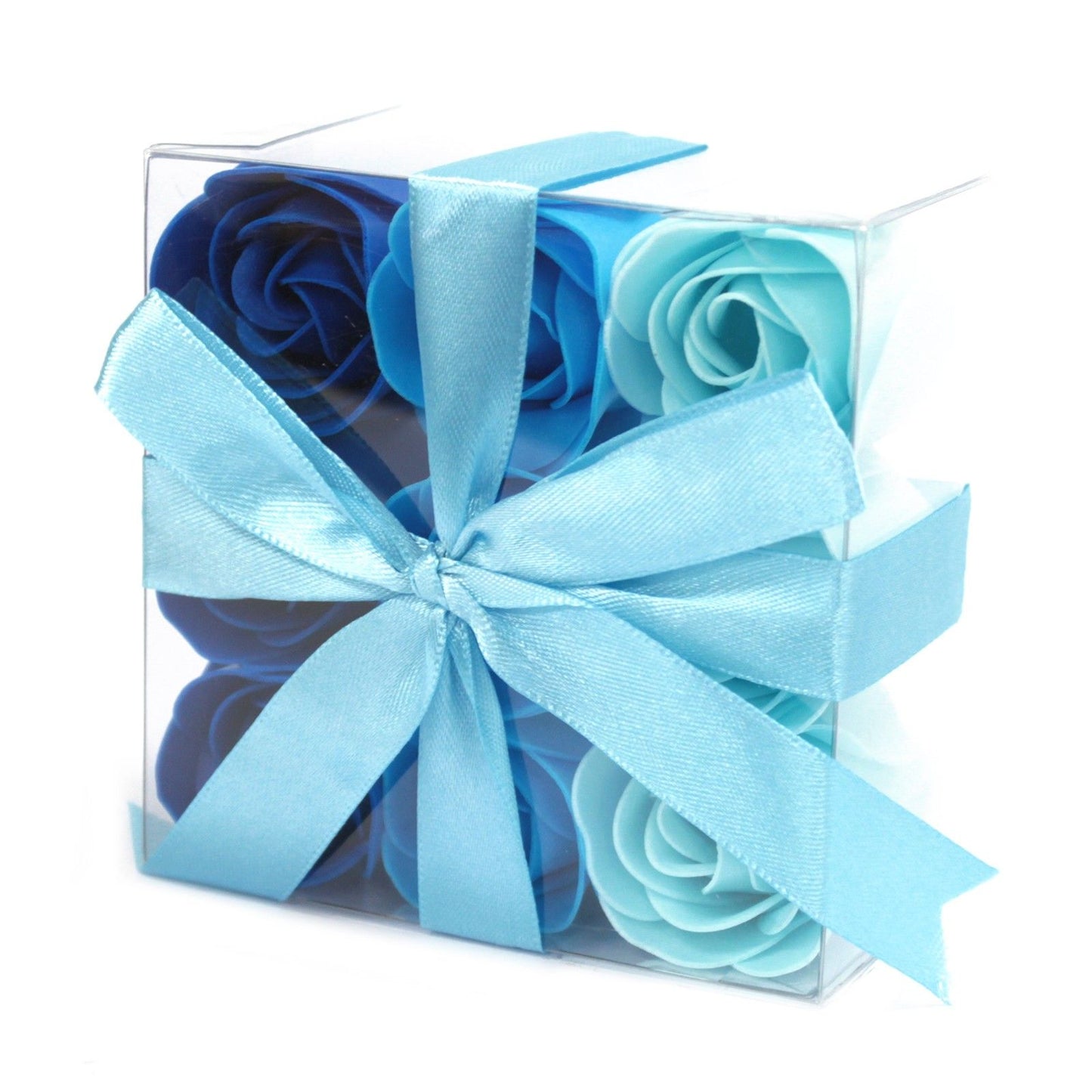 Soap Flowers - Blue Wedding Roses - Set of 9
