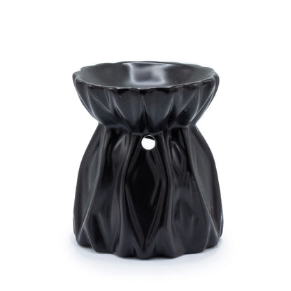 Oil Burner Geometric (Black) - Ceramic Wax & Oil Warmer