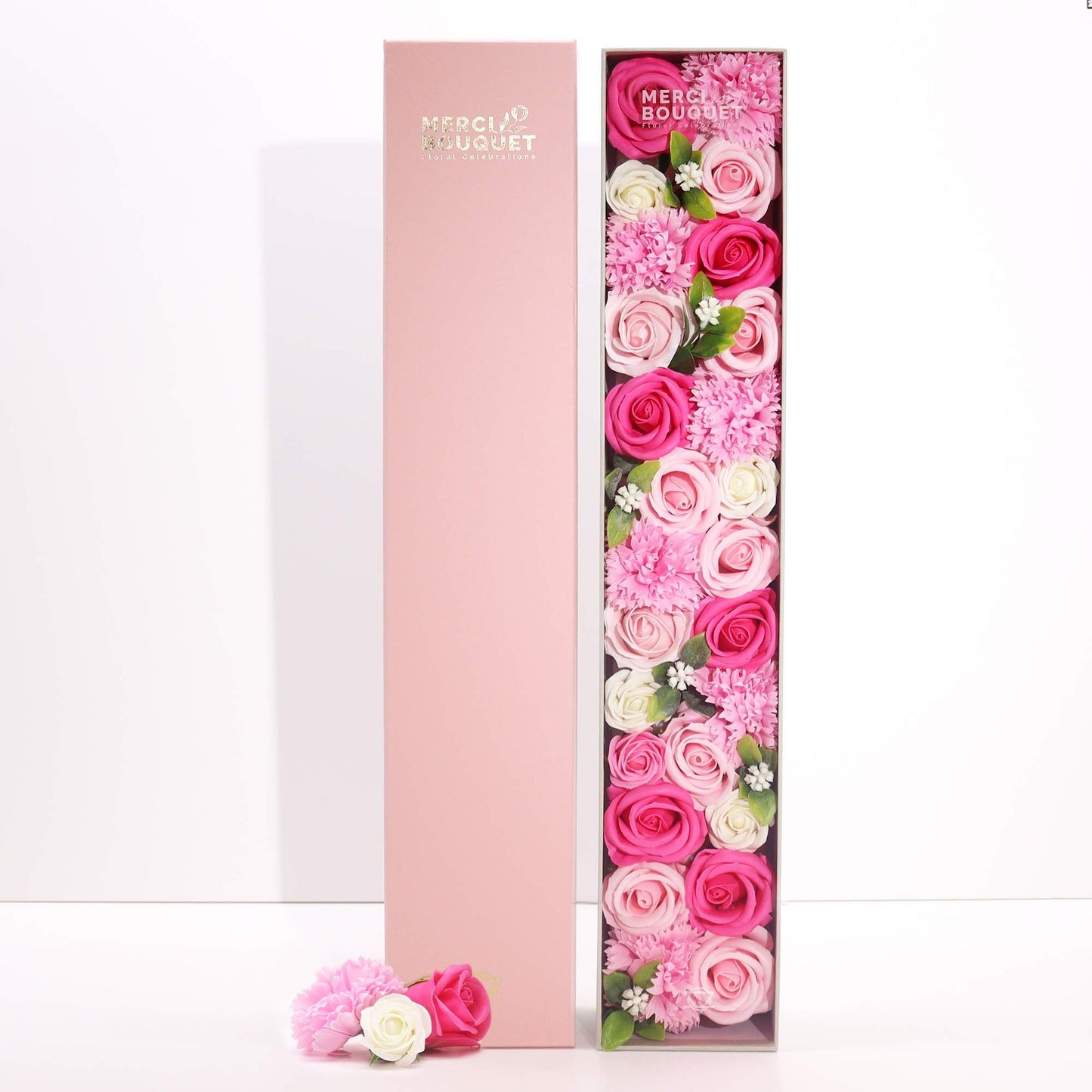 Soap Flowers Extra Long Gift Box - Baby Blessings - Pinks