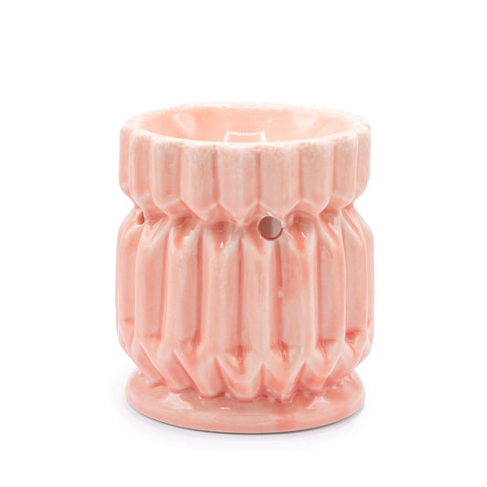 Oil Burner Geometric (Pink) - Ceramic Wax & Oil Warmer