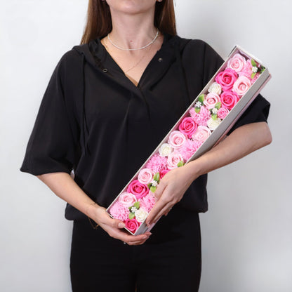 Soap Flowers Extra Long Gift Box - Baby Blessings - Pinks