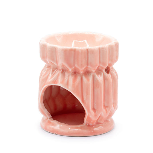 Oil Burner Geometric (Pink) - Ceramic Wax & Oil Warmer