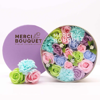 Soap Flower Gift Box - Baby Blessings - Blues