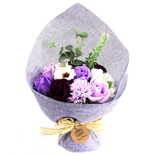 Soap Flowers Standing Bouquet - Purple
