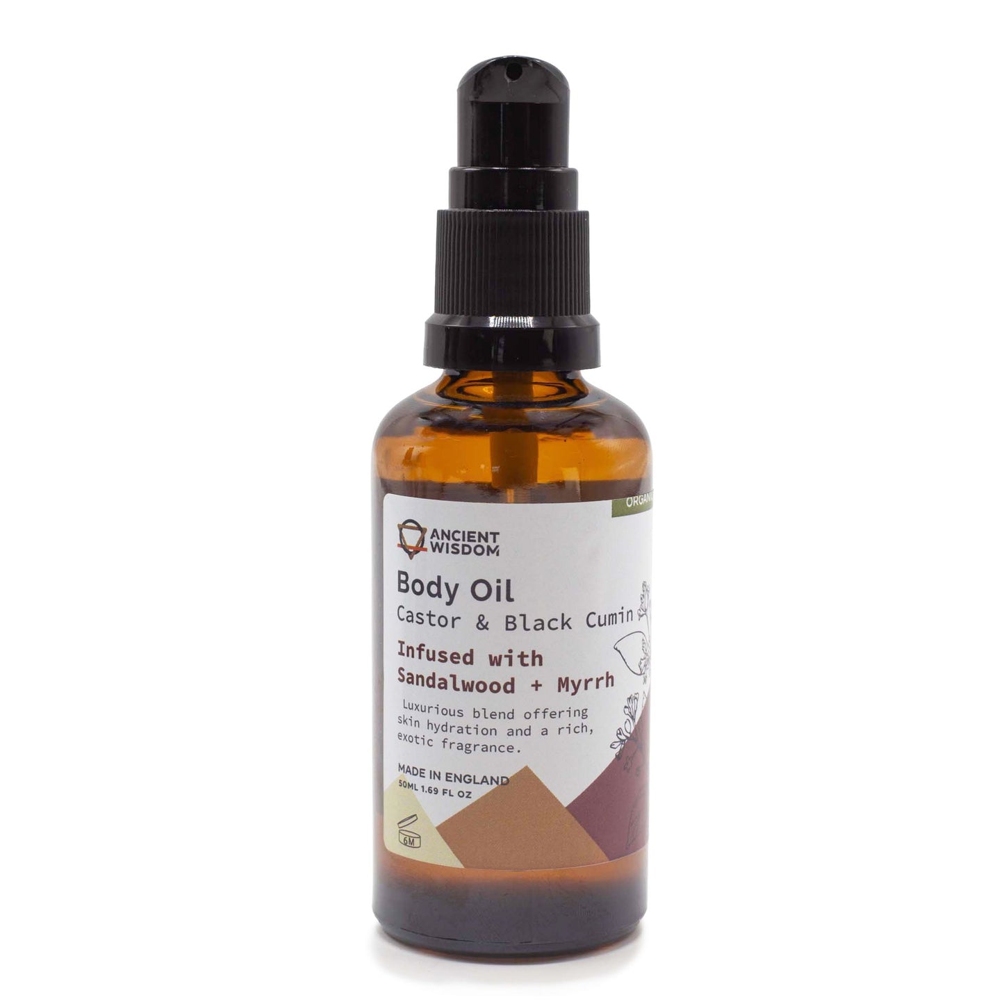 Organic Body Oil - Sandalwood & Myrrh - 50ml