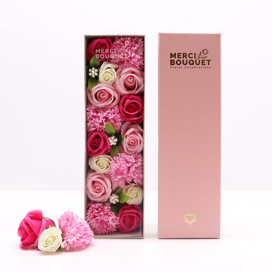 Soap Flowers Long Gift Box - Baby Blessings - Pinks