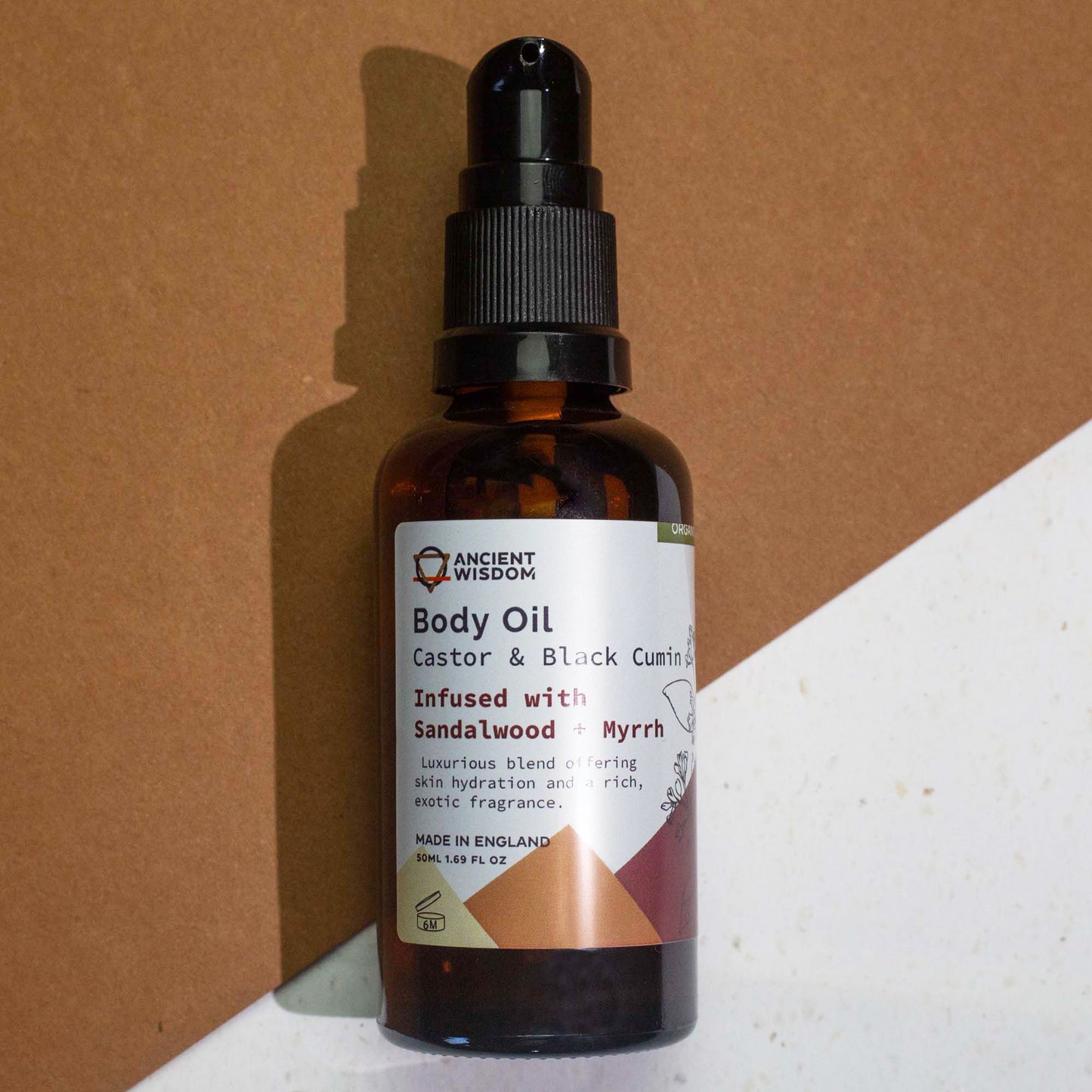 Organic Body Oil - Sandalwood & Myrrh - 50ml