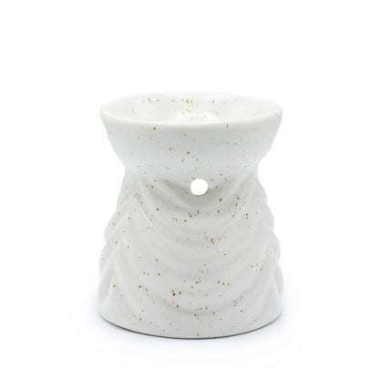 Oil Burner Geometric (Ivory) - Ceramic Wax & Oil Warmer