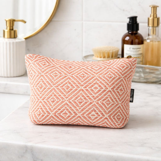 Coral Maze Makeup & Toiletry Bag