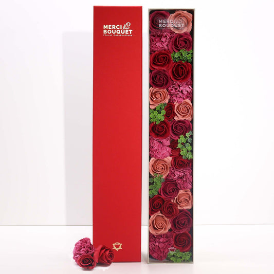 Soap Flowers Extra Long Gift Box - Vintage Roses