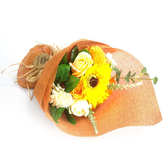 Soap Flowers Standing Bouquet - Orange