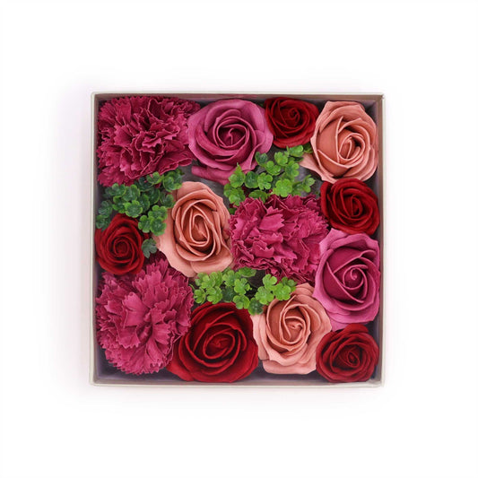 Soap Flowers Square Gift Box - Vintage Roses