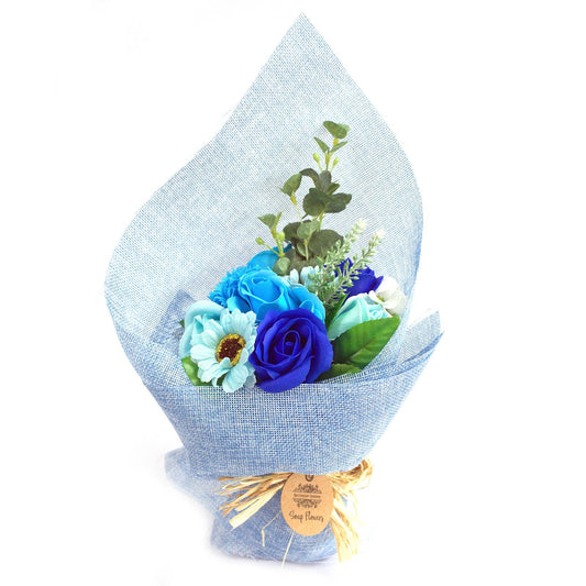 Soap Flowers Standing Bouquet - Blue