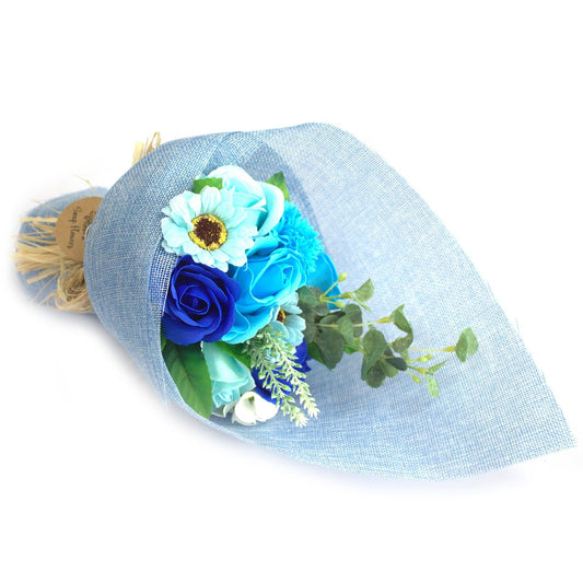 Soap Flowers Standing Bouquet - Blue