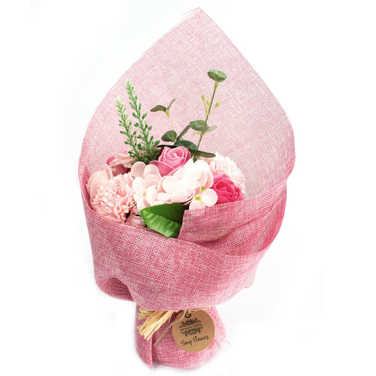 Soap Flowers Standing Bouquet - Pink