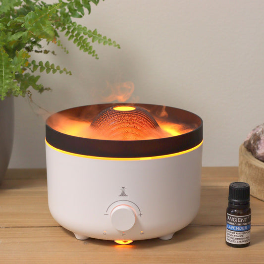 Large Volcano Effect Aroma Diffuser - Two Colours - Ultrasonic Aroma Night Light