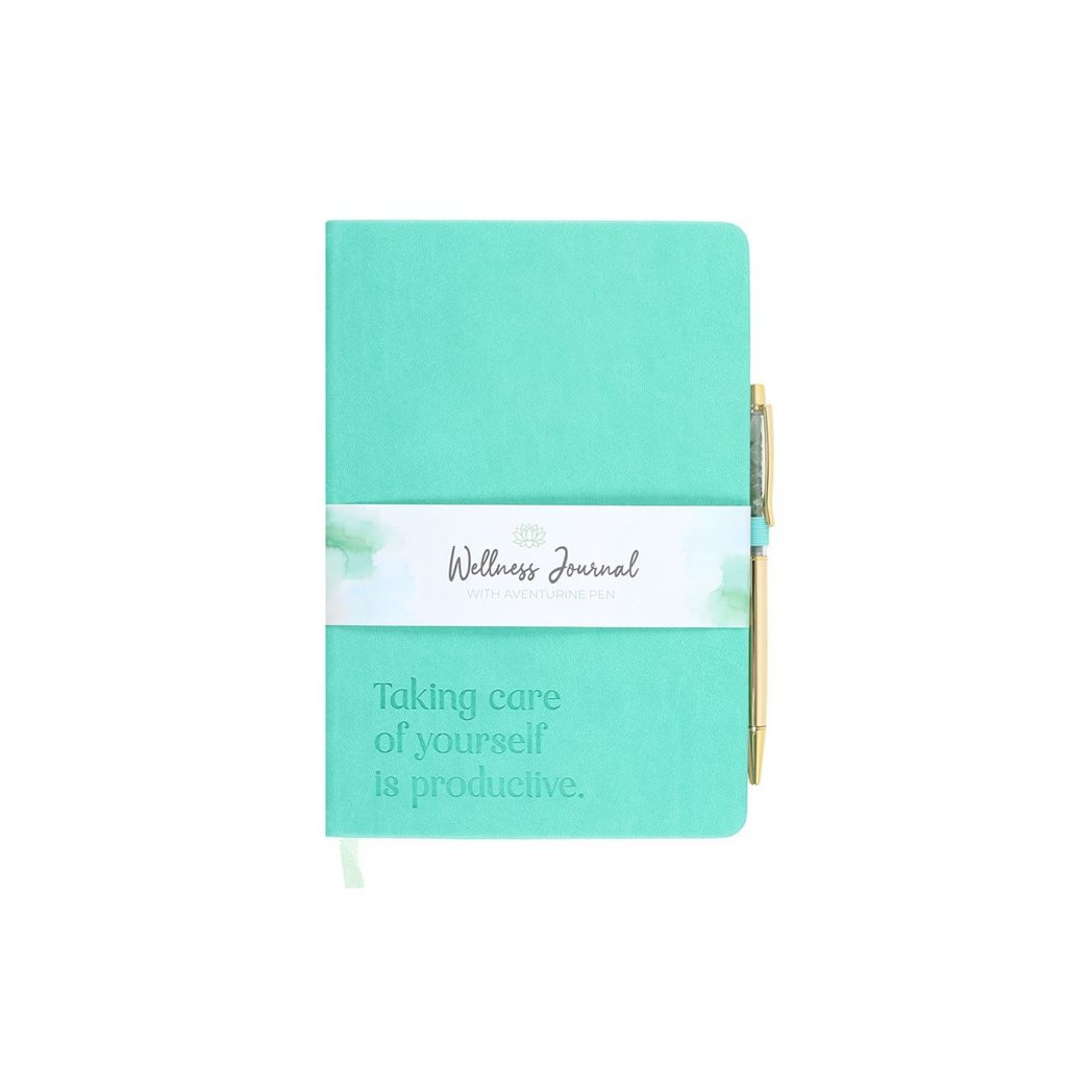 A5 Wellness Journal with Aventurine Pen