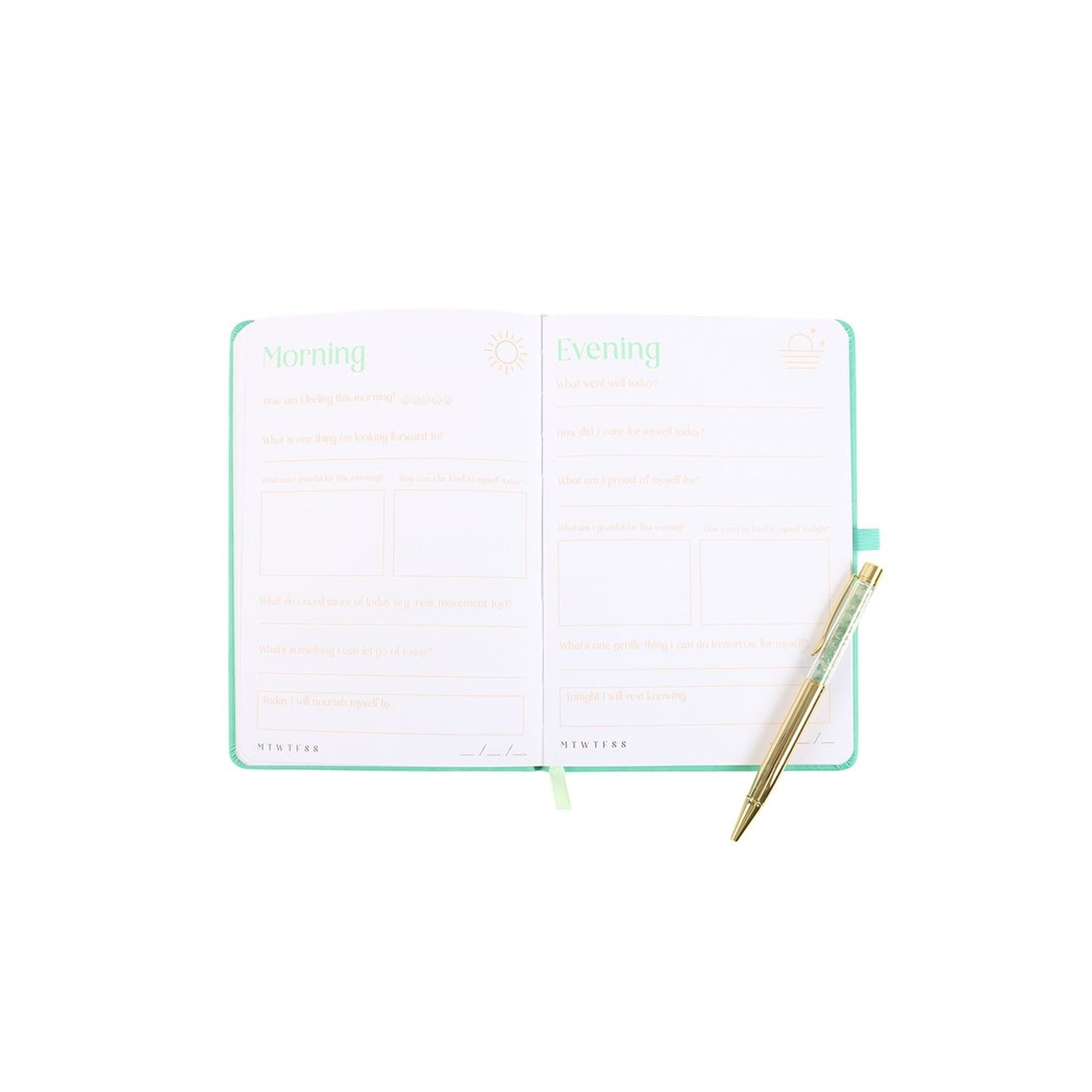 A5 Wellness Journal with Aventurine Pen